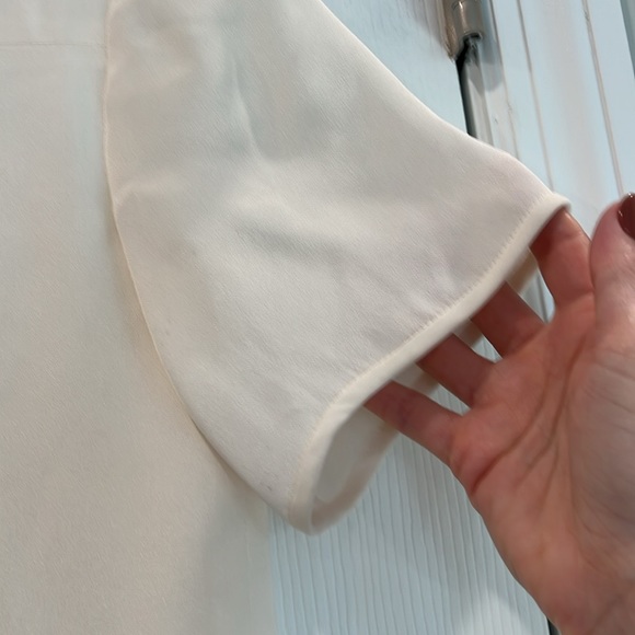 Theory Silk and Lace Sheath Cream Size 2 - Picture 3 of 8